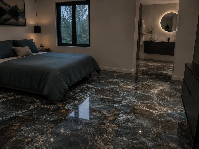 Création artistique en résine décorative sur mesure