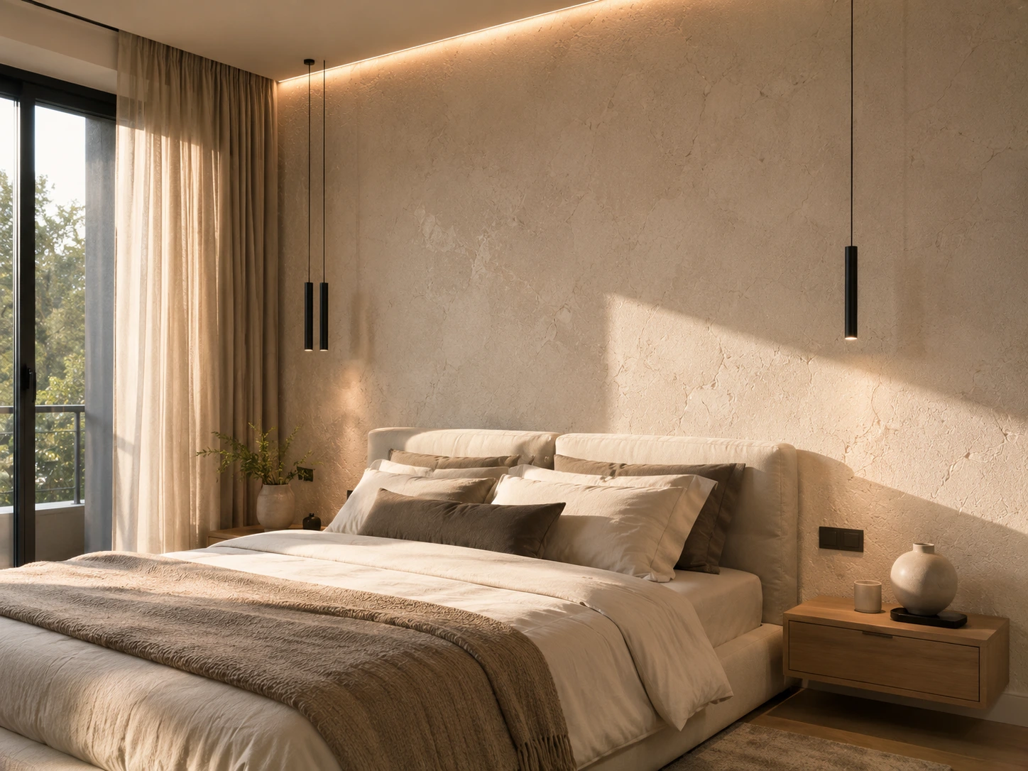 Mur décoratif en résine effet minéral