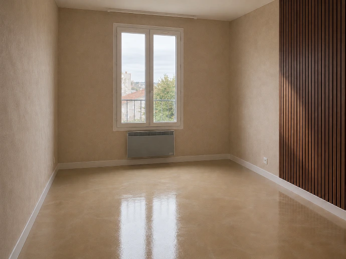 Application de sol en résine décorative
